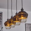 Suspension  Benagil Noir, 4 lumières