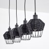 Suspension  Benagil Noir, 4 lumières