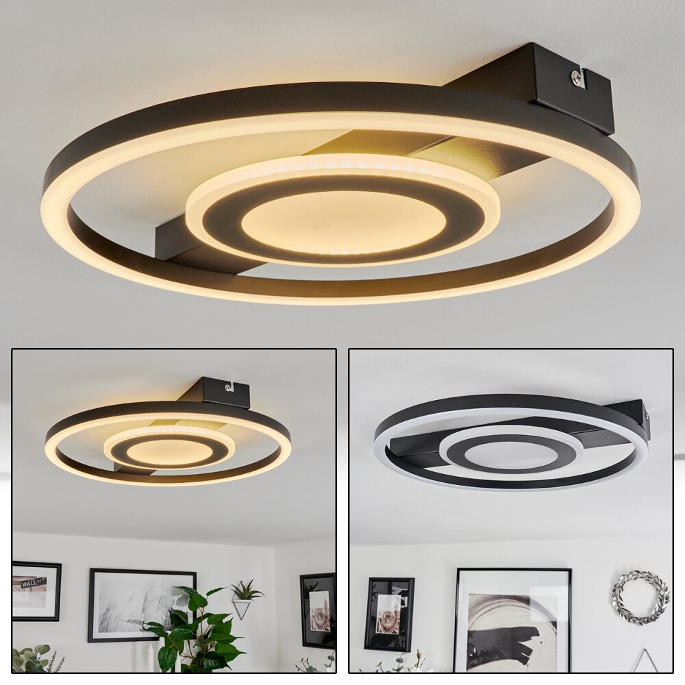Plafonnier Canhoso LED Noir, 1 lumière main product photo