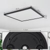 Plafonnier  Folgares LED Noir, 1 lumière