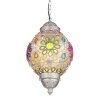 Suspension Globo GELASIUS Gris, Argenté, 1 lumière