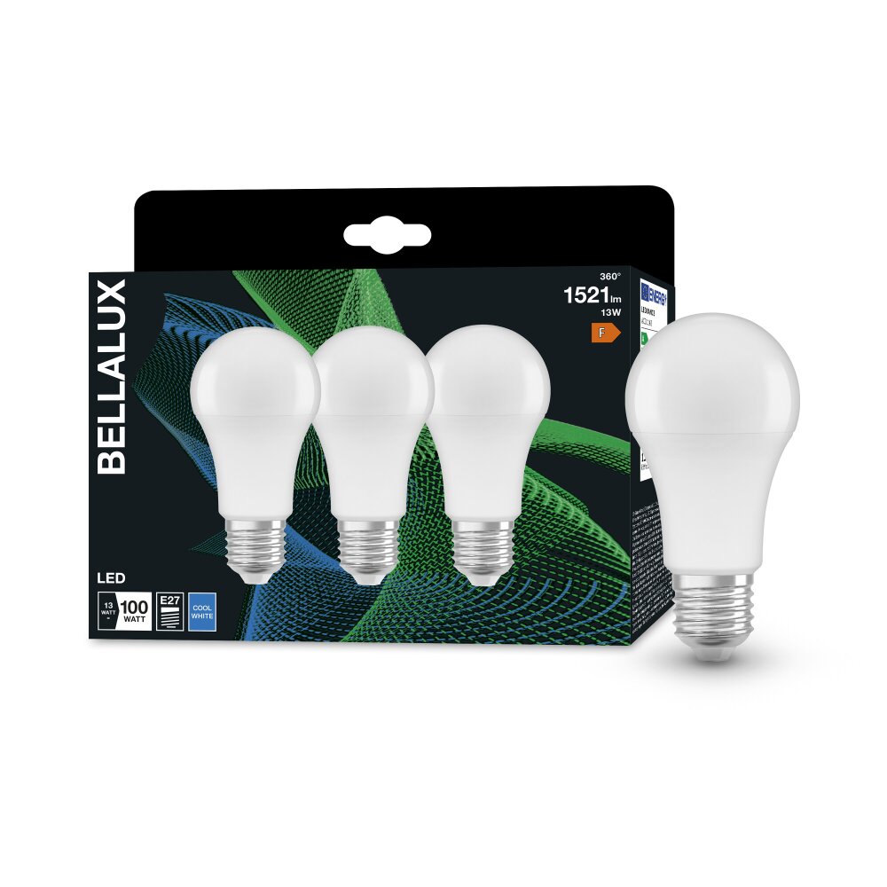 BELLALUX® CLA Set de 3 LED E27 13 Watt 4000 Kelvin 1521 Lumen main product photo