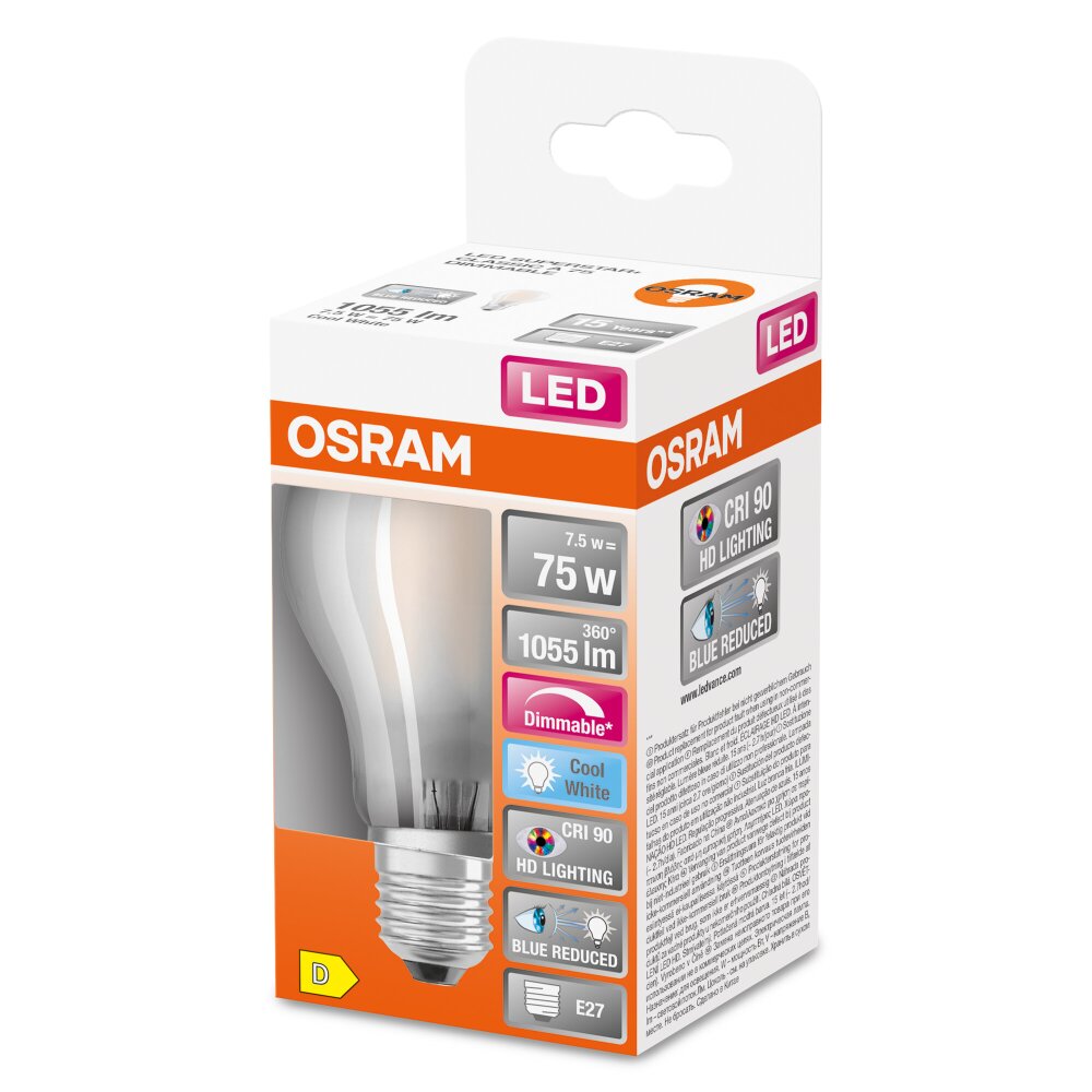 OSRAM SUPERSTAR LED E27 7,5 Watt 4000 Kelvin 1055 lumen main product photo
