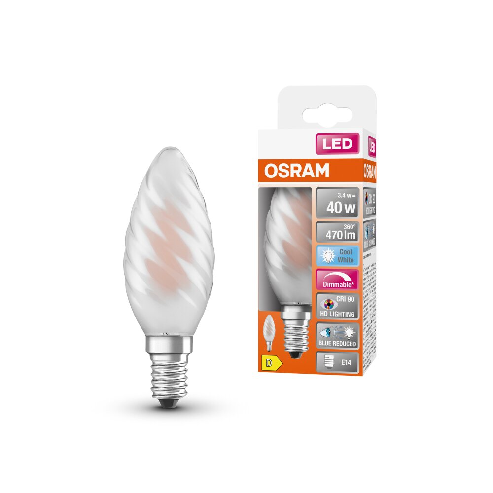 OSRAM SUPERSTAR LED E14 3,4 watt 4000 kelvin 470 lumen main product photo