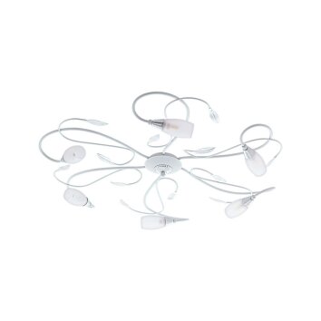 Plafonnier Eglo GERBERA Argenté, Blanc, 6 lumières Plafonnier Eglo GERBERA Argenté, Blanc, 6 lumières