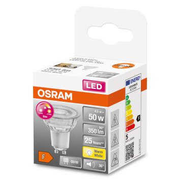 OSRAM LED SUPERSTAR GU10 4,5 watt 2700 kelvin 350 lumen OSRAM LED SUPERSTAR GU10 4,5 watt 2700 kelvin 350 lumen