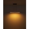 Suspension Globo DORO LED Gris, Couleur bois, 1 lumière