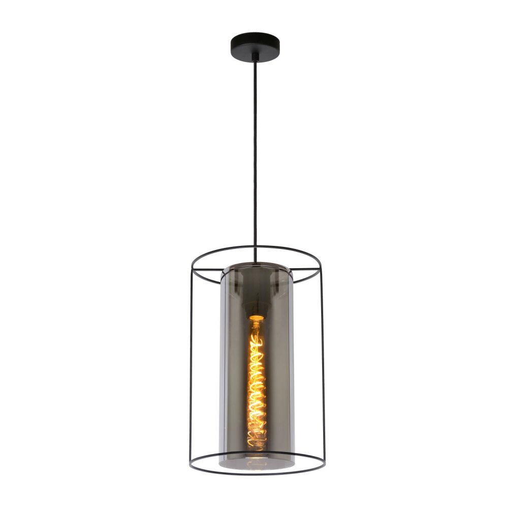 Suspension Lucide DOUNIA Noir, 1 lumière main product photo