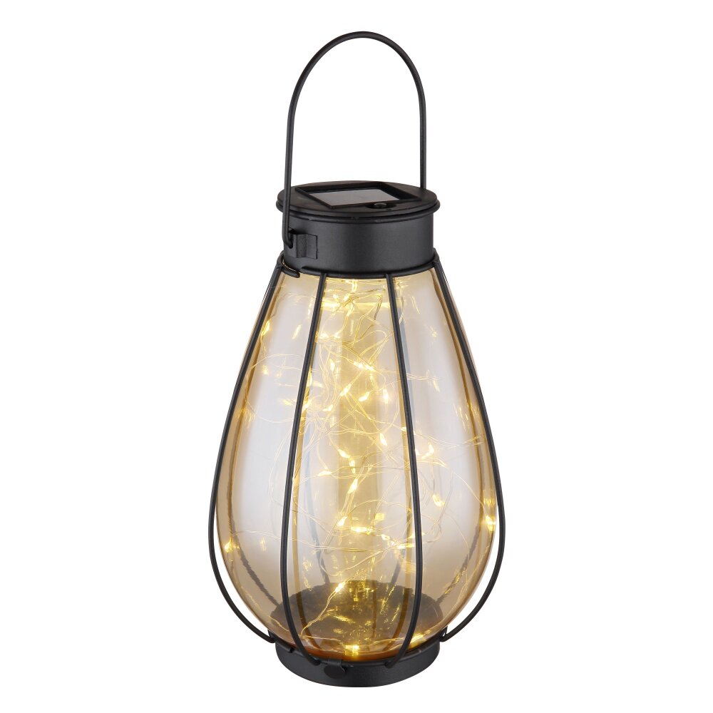 Lampe de table Globo SOLAR LED Noir, 40 lumières main product photo