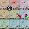 Plafonnier Relous LED Acier inoxydable, 3 lumières, Télécommandes, Changeur de couleurs