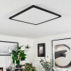 Plafonnier Hortinhas LED Noir, 1 lumière, Télécommandes, Changeur de couleurs