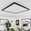 Plafonnier Hortinhas LED Noir, 1 lumière, Télécommandes, Changeur de couleurs