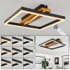Plafonnier Angtasom LED Couleur bois, Noir, Blanc, 1 lumière, Télécommandes