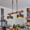 Suspension Chabian Brun, Couleur bois, Noir, 2 lumières