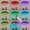 Plafonnier Agodim LED Noir, Blanc, 1 lumière, Télécommandes, Changeur de couleurs