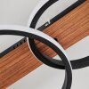 Plafonnier Canhestros LED Couleur bois, Noir, 1 lumière