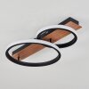 Plafonnier Canhestros LED Couleur bois, Noir, 1 lumière