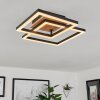 Plafonnier Walschbronn LED Brun, Couleur bois, Noir, 1 lumière