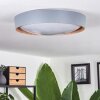 Plafonnier Louea LED Brun, Gris, Couleur bois, 1 lumière
