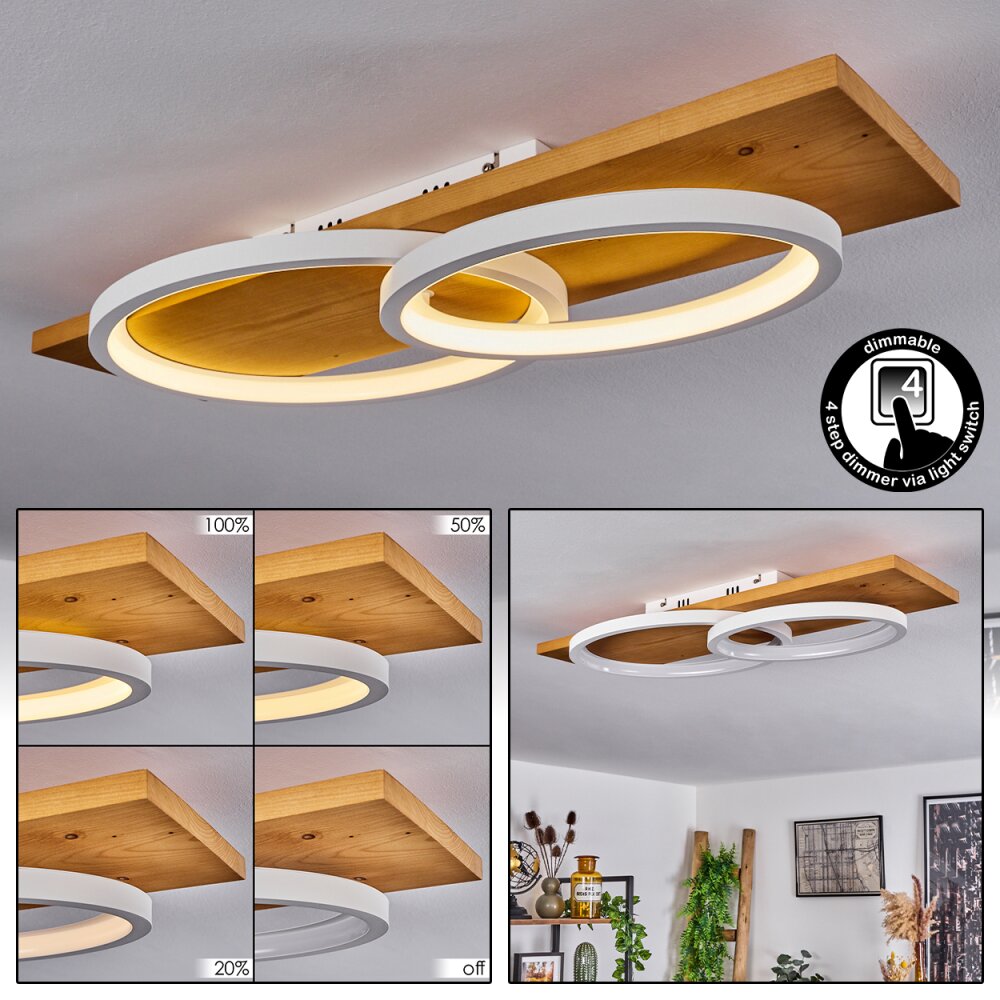 Plafonnier Pompu LED Écru, Blanc, 1 lumière main product photo