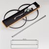 Plafonnier Boim LED Couleur bois, Noir, 3 lumières