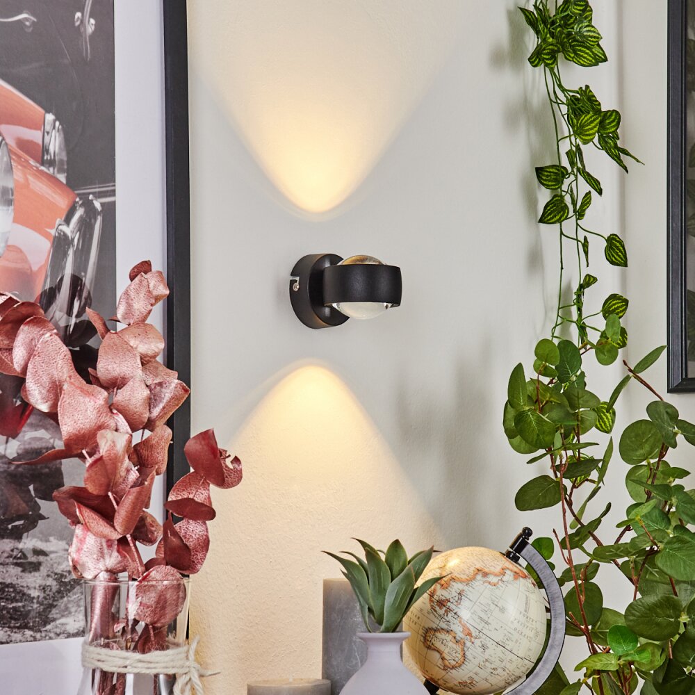 Applique murale Stong LED Noir, 1 lumière main product photo