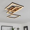 Plafonnier Avelal LED Brun, Couleur bois, Noir, 1 lumière