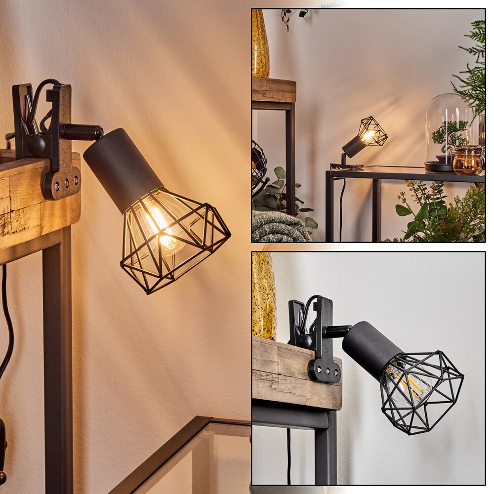 lampe â clipper Baripada Noir, 1 lumière main product photo