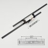 Plafonnier Meiral LED Écru, Noir, 2 lumières