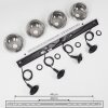 Suspension Azurara Noir, 4 lumières