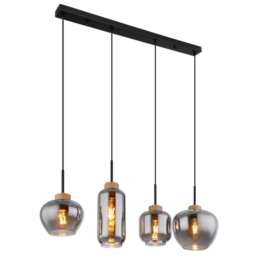 Suspension Globo MATT Noir, 4 lumières main product photo
