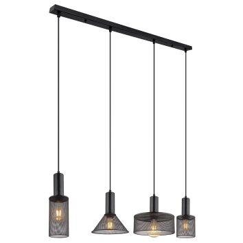 Suspension Globo JEDD Noir, 4 lumières