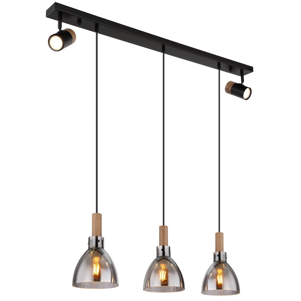 Suspension Globo MATTEA Noir, 5 lumières main product photo