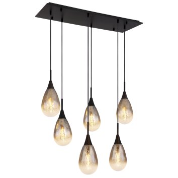 Suspension Globo KRYS Noir, 6 lumières