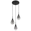 Suspension Globo KRYS Noir, 3 lumières