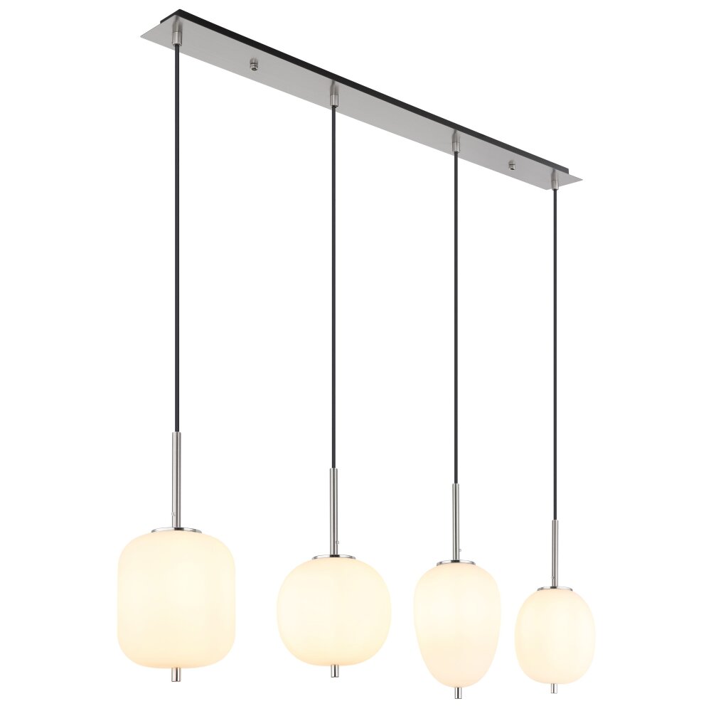 Suspension Globo BLACKY Nickel mat, 4 lumières main product photo