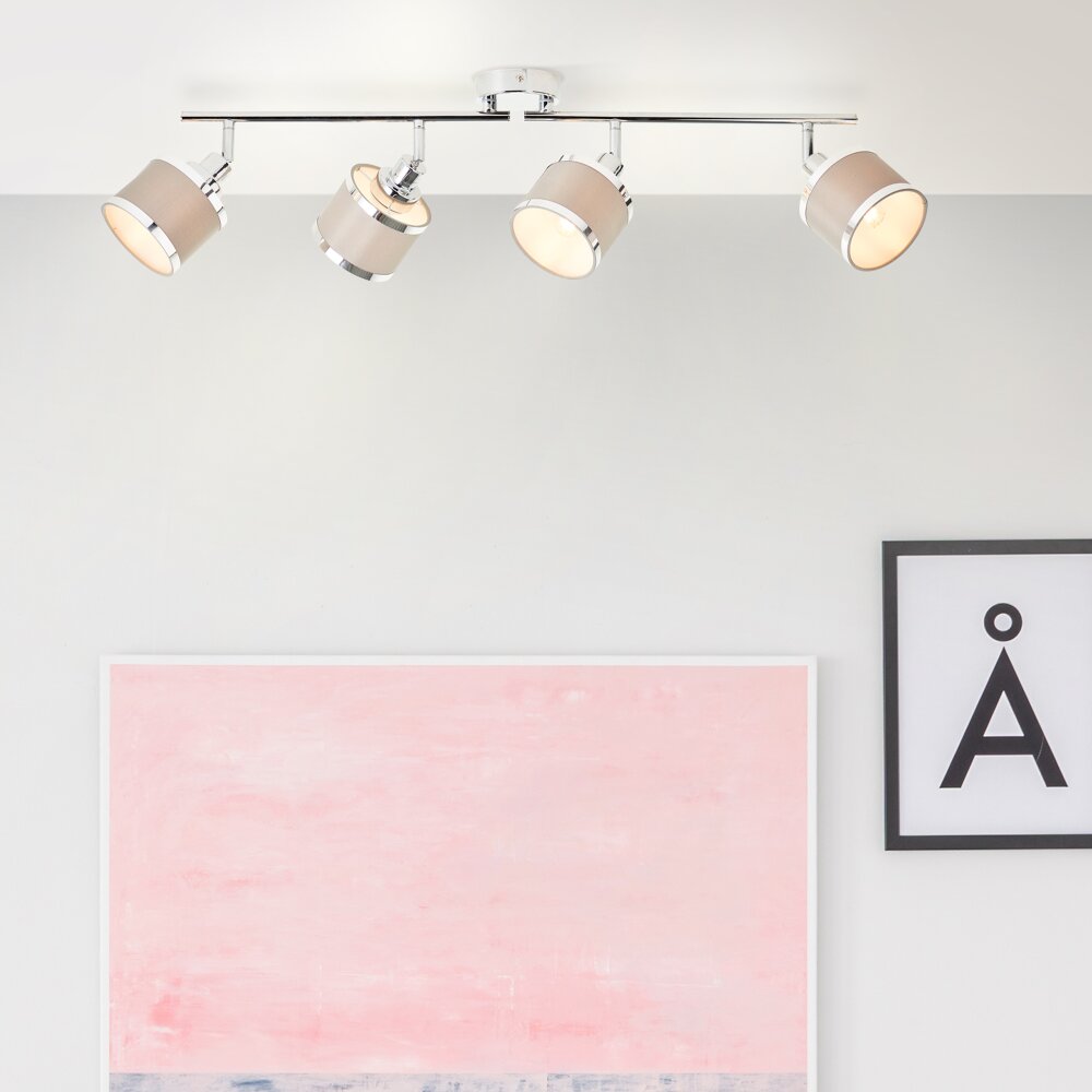 Plafonnier Brilliant Alexia Argenté, 4 lumières main product photo