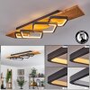 Plafonnier Pompu LED Écru, Noir, 1 lumière