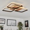 Plafonnier Tiutiella LED Brun, Couleur bois, Noir, 1 lumière