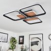 Plafonnier Tiutiella LED Brun, Couleur bois, Noir, 1 lumière