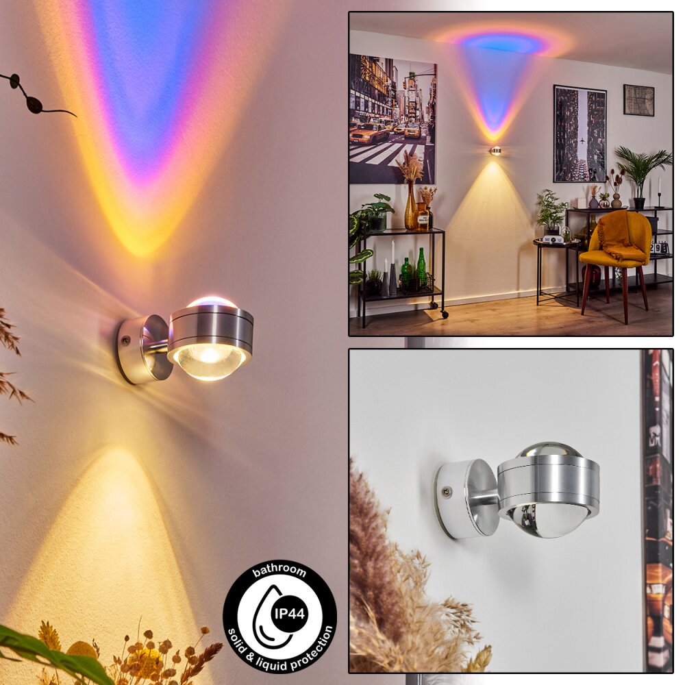 Applique murale Indore LED Aluminium, 2 lumières main product photo