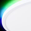 Plafonnier Brilliant Saltery LED Blanc, 1 lumière, Télécommandes, Changeur de couleurs