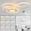 Plafonnier Olok LED Blanc, 1 lumière, Télécommandes
