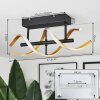 Plafonnier Khovet LED Noir, 1 lumière