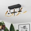 Plafonnier Khovet LED Noir, 1 lumière