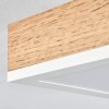 Plafonnier Salmi LED Brun, Couleur bois, Blanc, 1 lumière