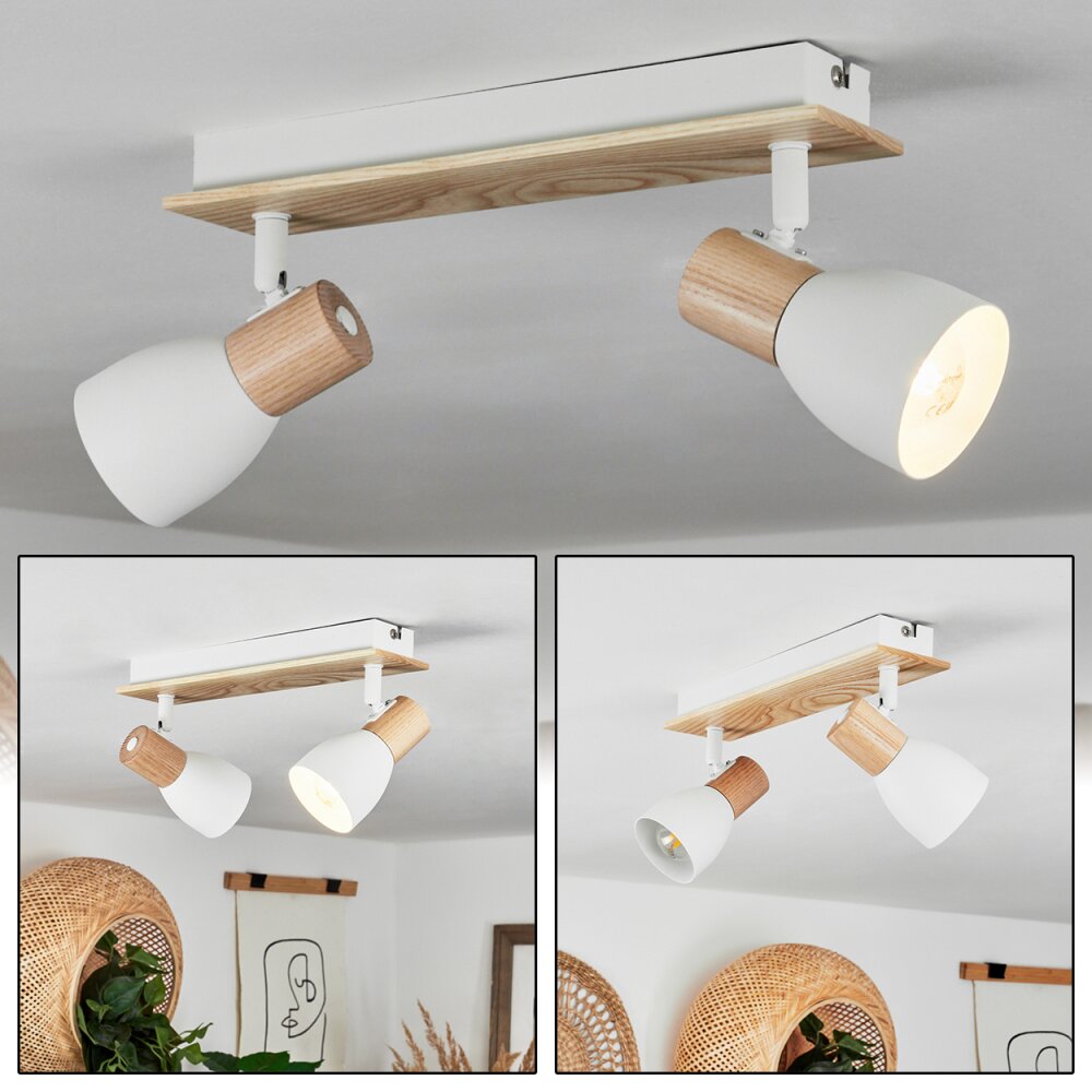 Plafonnier Kouek Écru, Blanc, 2 lumières main product photo