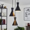 Suspension Vijes Noir, 3 lumières
