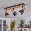 Plafonnier Kouek Écru, Noir, 3 lumières