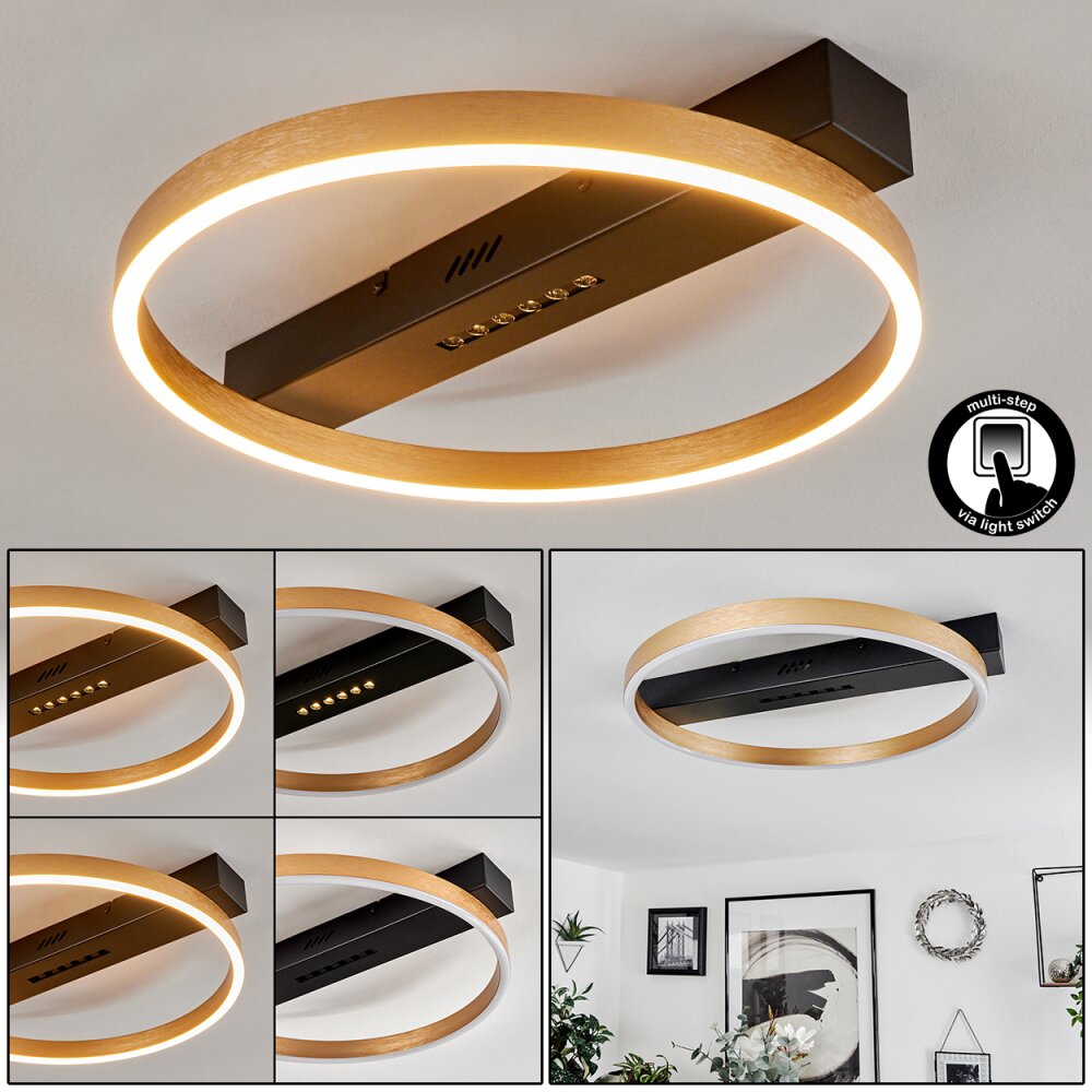 Plafonnier Cajean LED Noir, 1 lumière main product photo